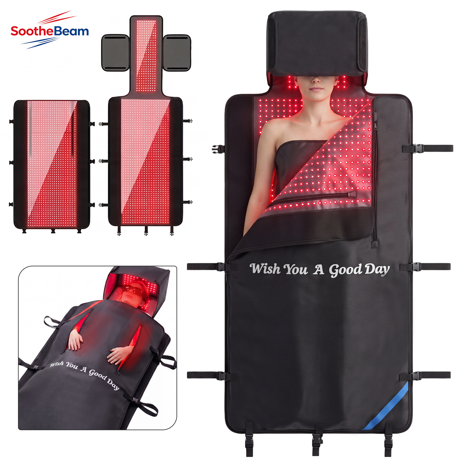 Galvanic Skin Sensor - 2880LEDs Red Light Therapy Mat 660nm