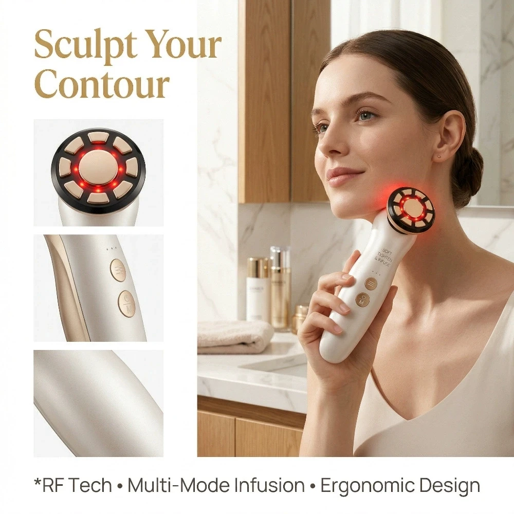 RF Facial Massager LED Light t - مراجعة Galvanic Skin Sensor وسعره