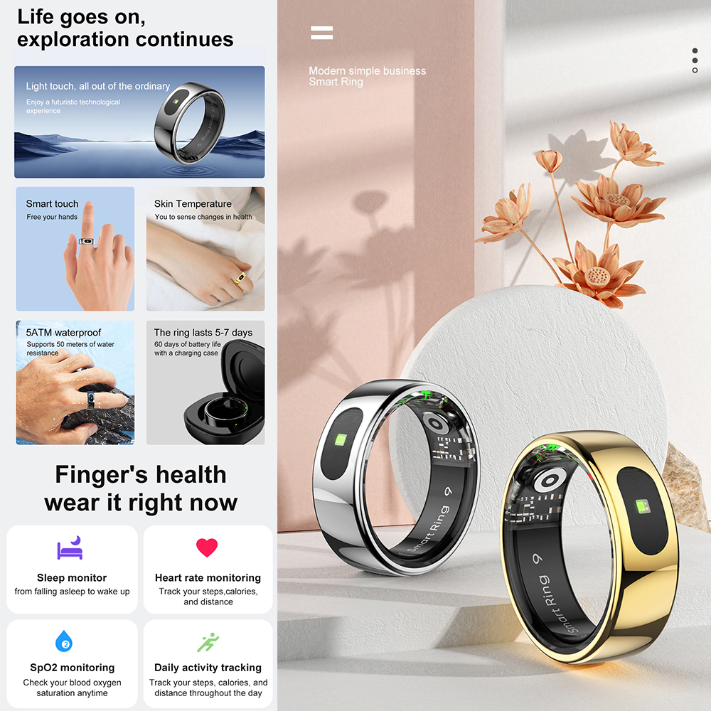 R08 Fitness Tracker Smart Ring - مراجعة Temperature Ring Skin وسعره