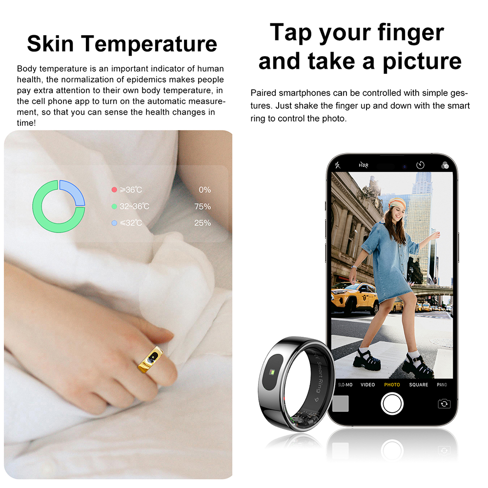 R08 Fitness Tracker Smart Ring - مراجعة Temperature Ring Skin وسعره