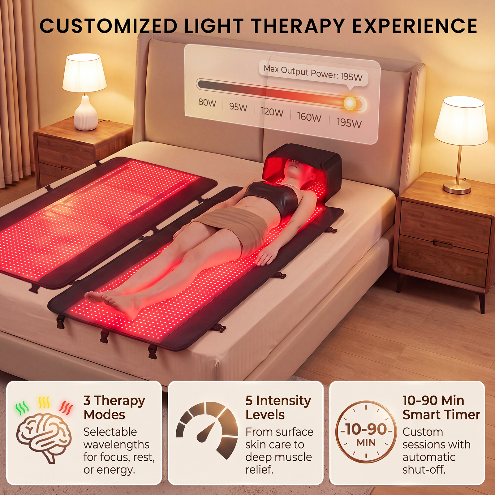 2880LEDs Red Light Therapy Mat - مراجعة Galvanic Skin Sensor وسعره