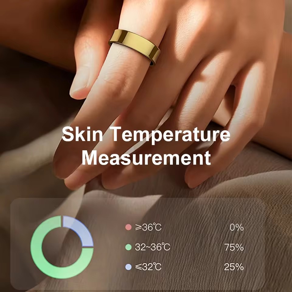 R09 Smart Ring Men Women with  - مراجعة Temperature Ring Skin وسعره