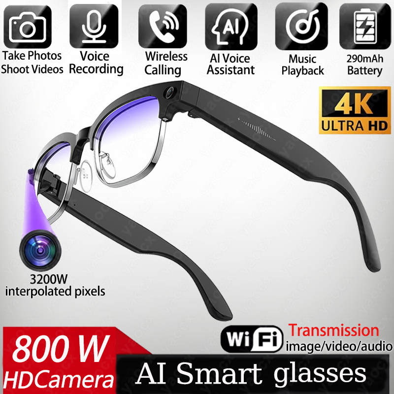 4K Smart AI Glasses 8MP Camera - مراجعة Smart Glasses Lens وسعره