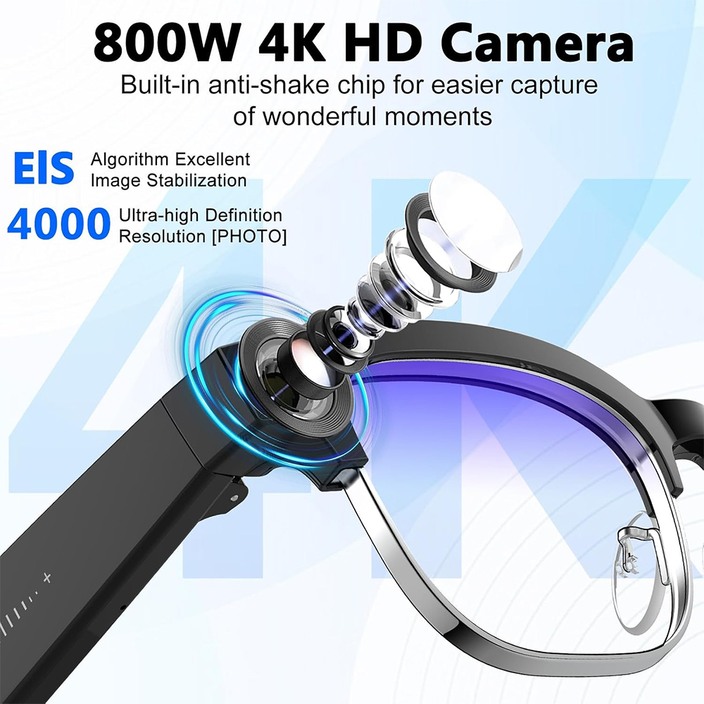 4K Smart AI Glasses 8MP Camera - مراجعة Smart Glasses Lens وسعره