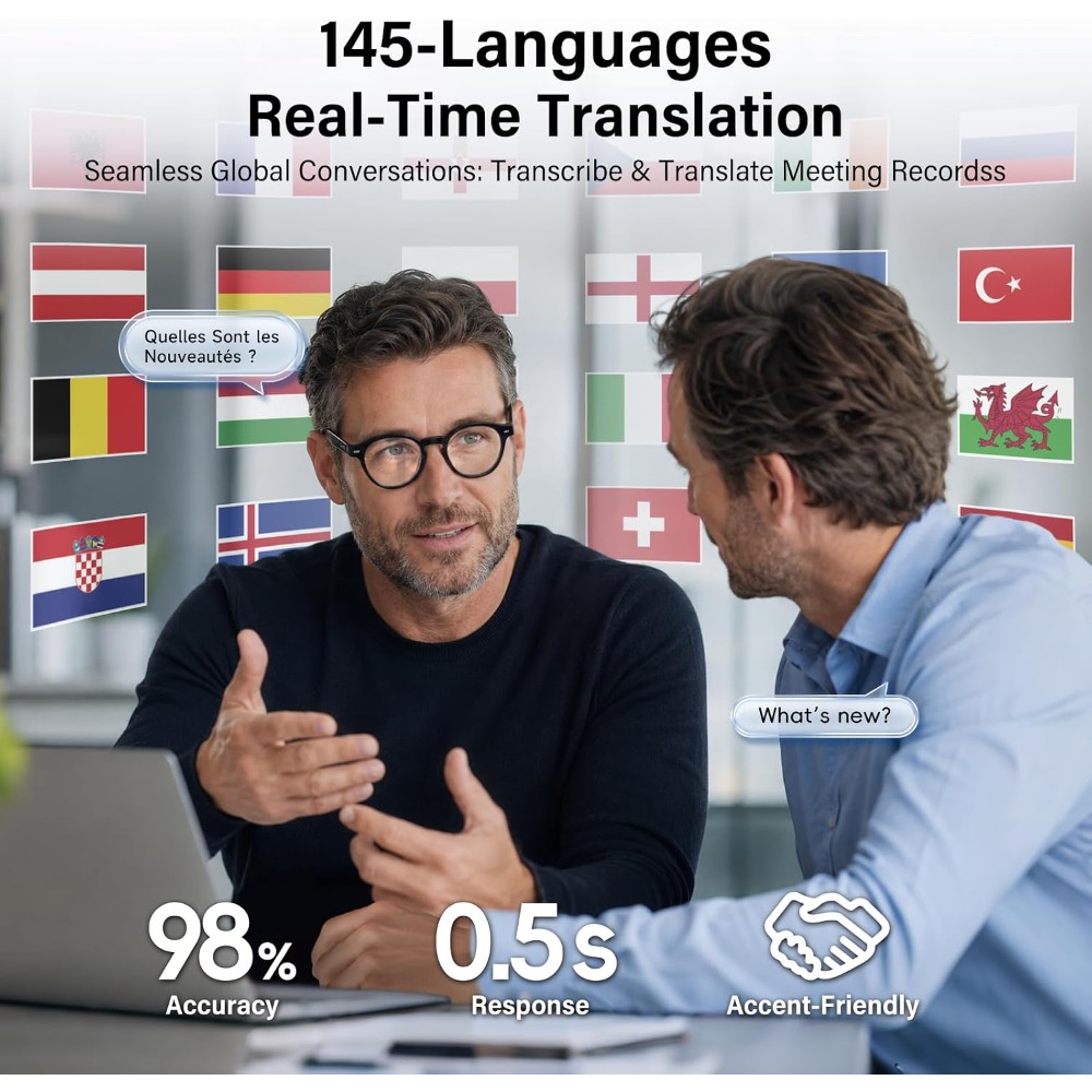 AI Smart Glasses with 145 Lang - مراجعة Smart Glasses Lens وسعره