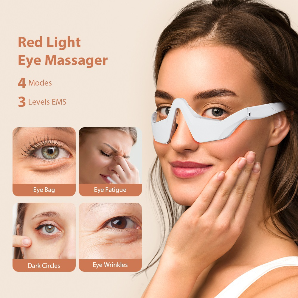 Eye Massager Under Eye Red Lig - مراجعة Light Therapy Glasses وسعره