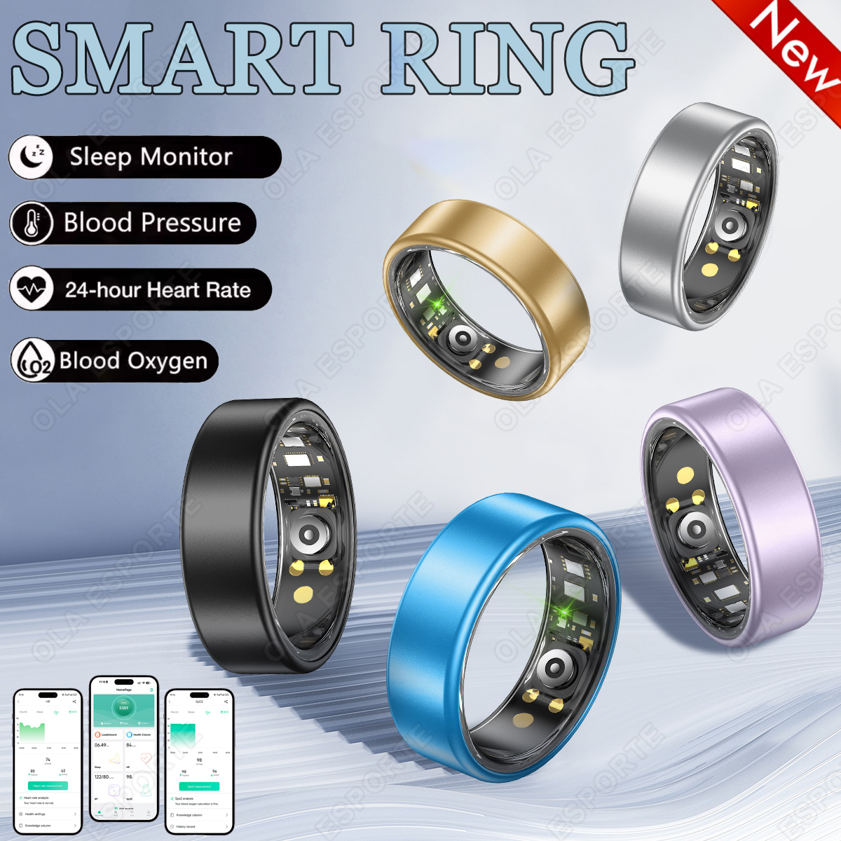 New R09 Smart Ring Men Women w - مراجعة Temperature Ring Skin وسعره