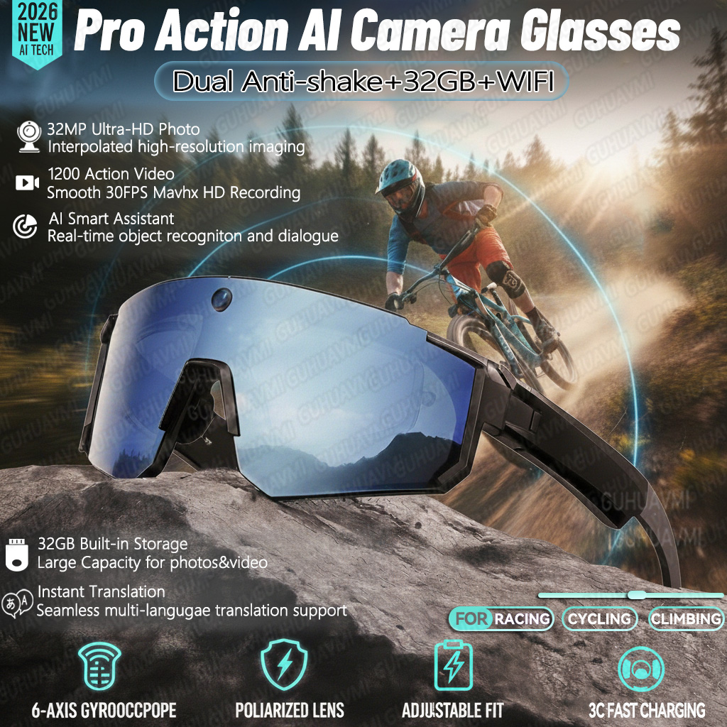 New AI smart shooting&recordin - مراجعة Smart Glasses Lens وسعره