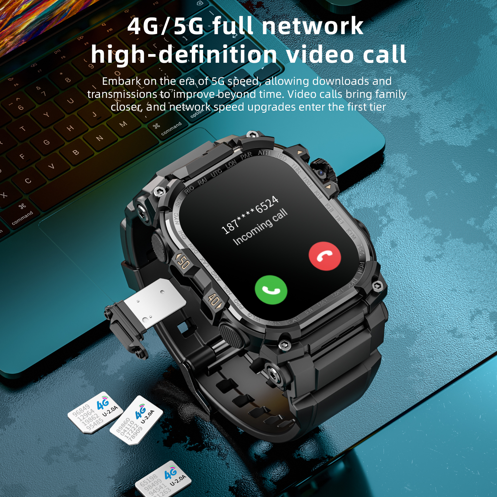 APPLLP 7 MAX Smartwatch 4G SIM - مراجعة Fall Detection Watch وسعره