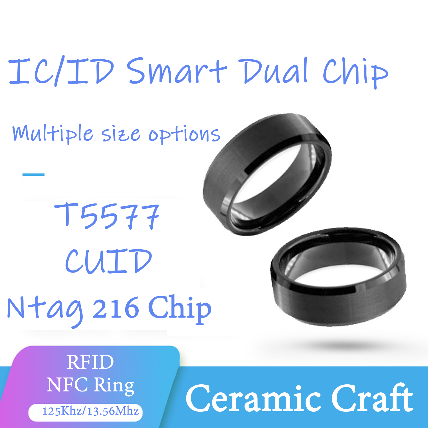 CUID T5577 Dual Chip Clone Rin - مراجعة Smart Ring Nfc Pay وسعره