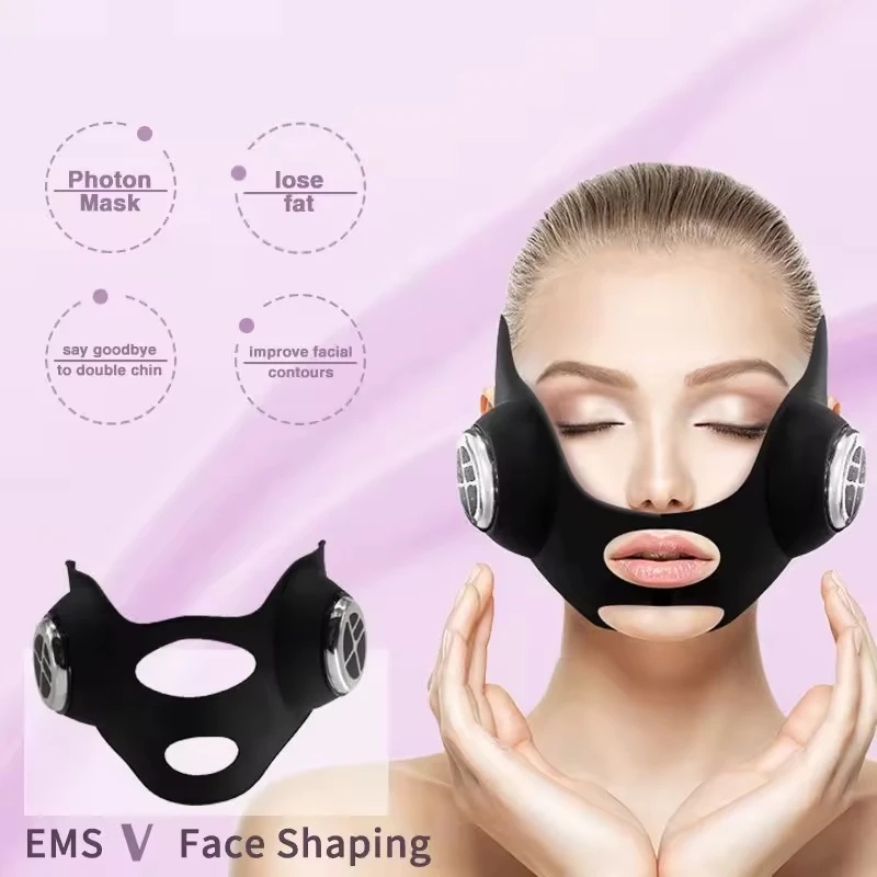 V Face Lifting EMS Facial Mask - مراجعة Galvanic Skin Sensor وسعره