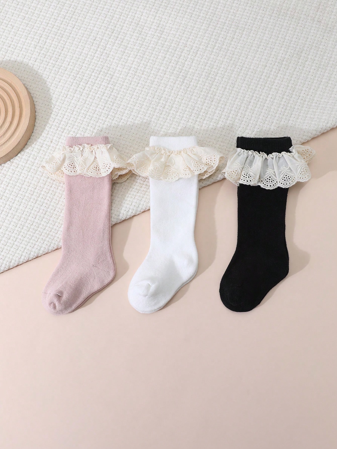 3Pairs Toddler Girls Lace Ruff - مراجعة Baby Sock Oximeter وسعره