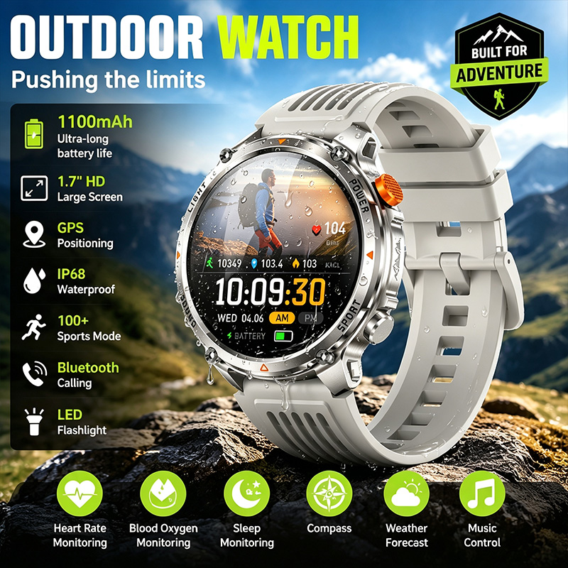 Wireless Calling Smart Watch I - مراجعة Breath Rate Monitor وسعره
