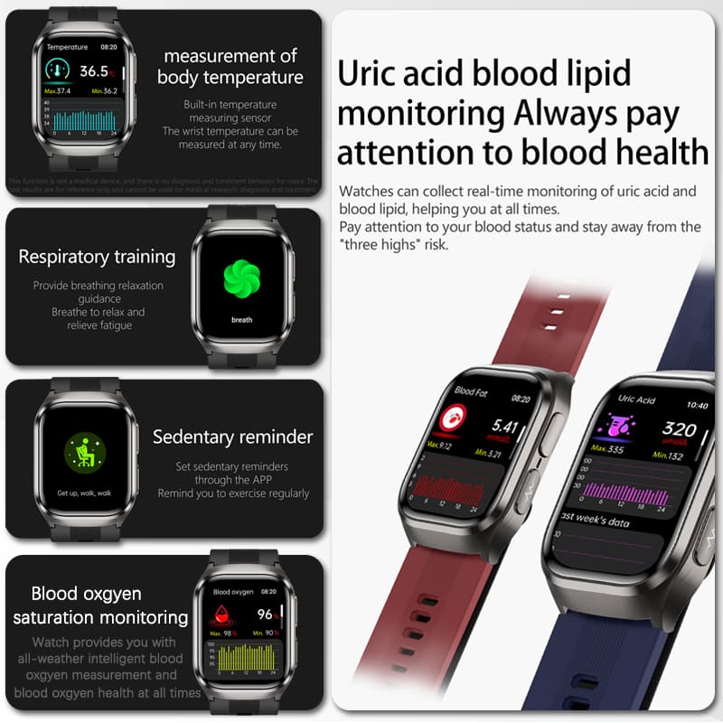 2026 New Blood Pressure Air Pu - مراجعة Fall Detection Watch وسعره