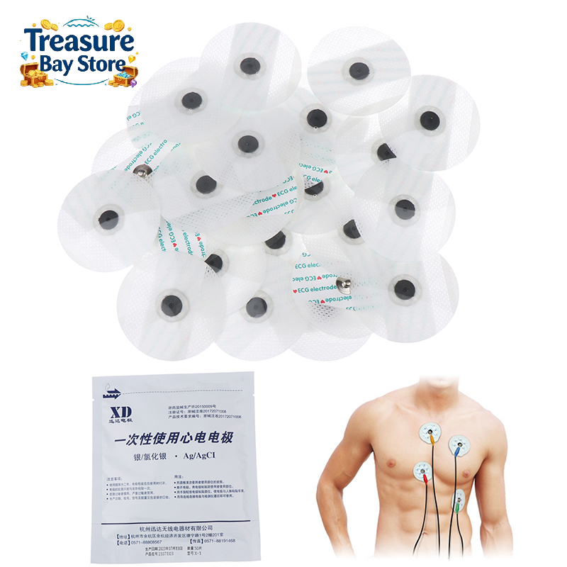 50pcs ECG Electrodes  Disposab - مراجعة Ecg Patch Monitor وسعره