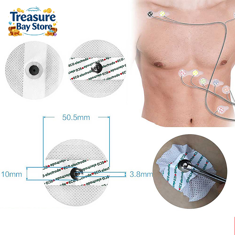 50pcs ECG Electrodes  Disposab - مراجعة Ecg Patch Monitor وسعره
