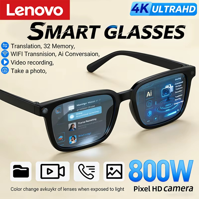 Lenovo AI Smart Glasses 8K HD  - مراجعة Smart Glasses Lens وسعره